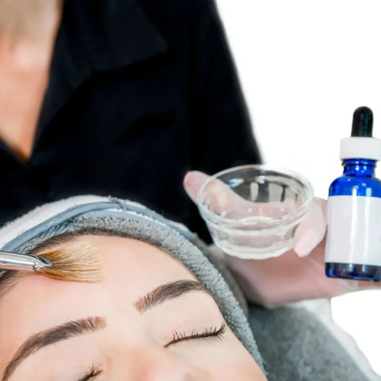 A VI Peel treatment at the studio